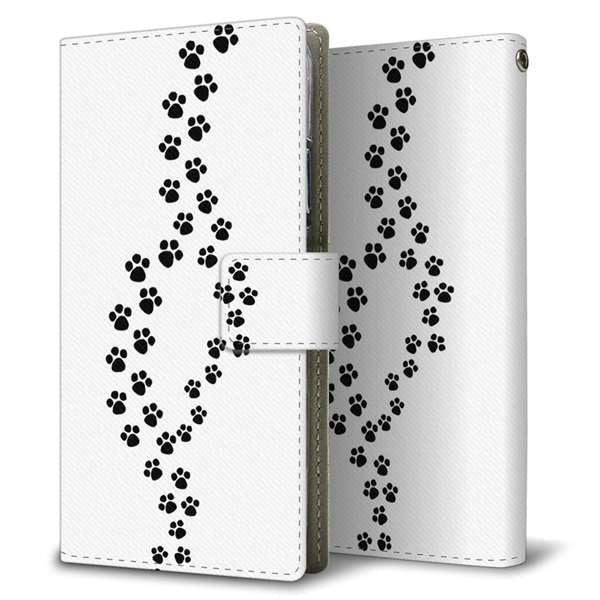 Xiaomi 14T XIG07 au 高画質仕上げ プリント手帳型ケース ( 薄型スリム ) 【066 あしあと】