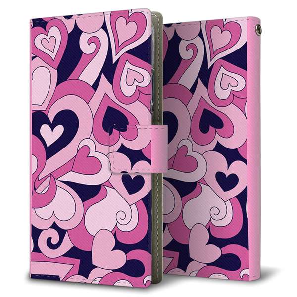 Xperia 1 VII A501SO SoftBank 高画質仕上げ プリント手帳型ケース ( 薄型スリム )プリティハート