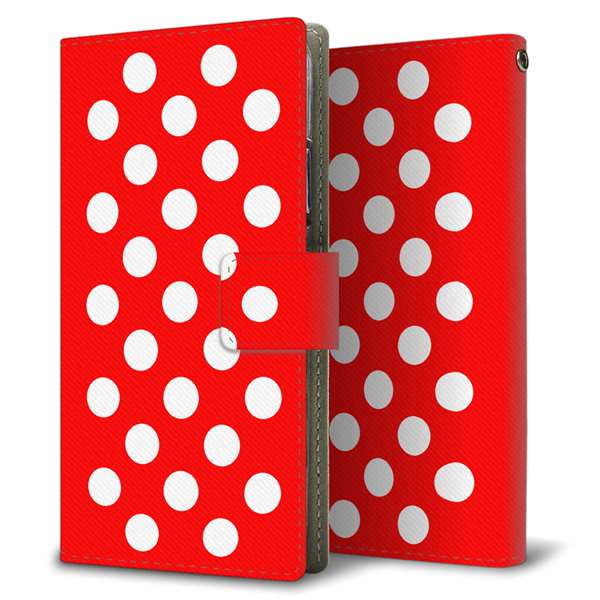 Xiaomi Redmi 12C 高画質仕上げ プリント手帳型ケース ( 薄型スリム )シンプル柄(水玉)