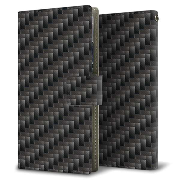 Galaxy S24 SCG25 au 高画質仕上げ プリント手帳型ケース ( 薄型スリム ) 【461 カーボン】