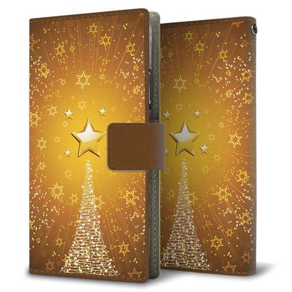 Galaxy S23 Ultra SCG20 au 高画質仕上げ プリント手帳型ケース ( 薄型スリム )クリスマス