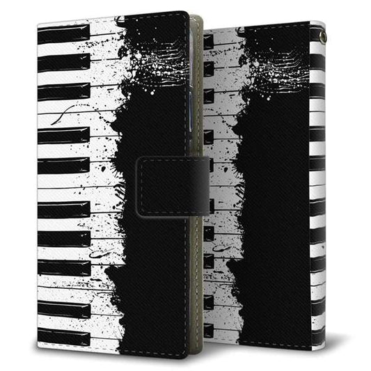 Galaxy S22 Ultra SCG14 au 高画質仕上げ プリント手帳型ケース ( 薄型スリム )ピアノ