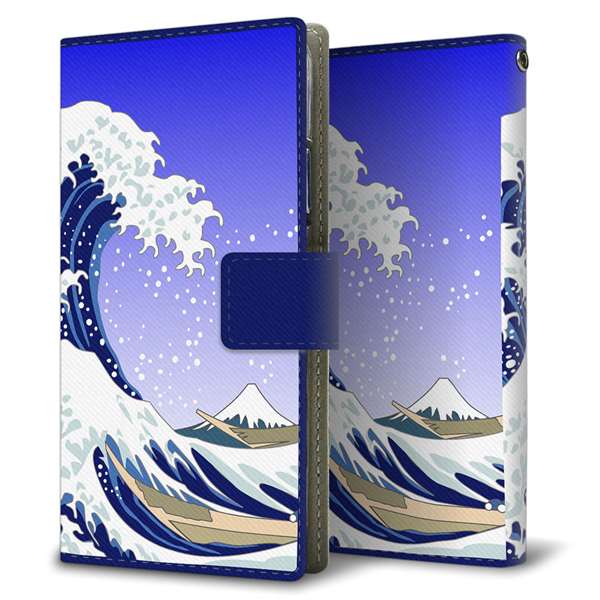 Galaxy S26 Ultra SCG37 au 高画質仕上げ プリント手帳型ケース ( 薄型スリム ) 【625 波に富士】