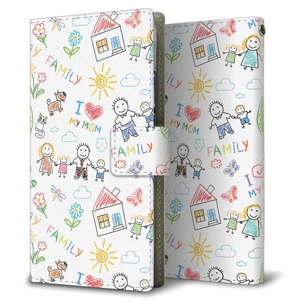 Xiaomi 14T XIG07 au 高画質仕上げ プリント手帳型ケース ( 薄型スリム )カップル&ファミリー