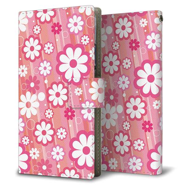 OPPO reno9 A A301OP Y!mobile 高画質仕上げ プリント手帳型ケース ( 薄型スリム ) 【751 マーガレット(ピンク系)】