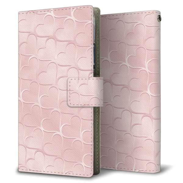 Google Pixel 9a 高画質仕上げ プリント手帳型ケース ( 薄型スリム )かくれハート