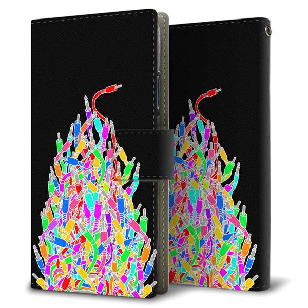 nubia S 5G A403ZT Y!mobile 高画質仕上げ プリント手帳型ケース ( 薄型スリム )むかいあぐる ケーブルプラグ