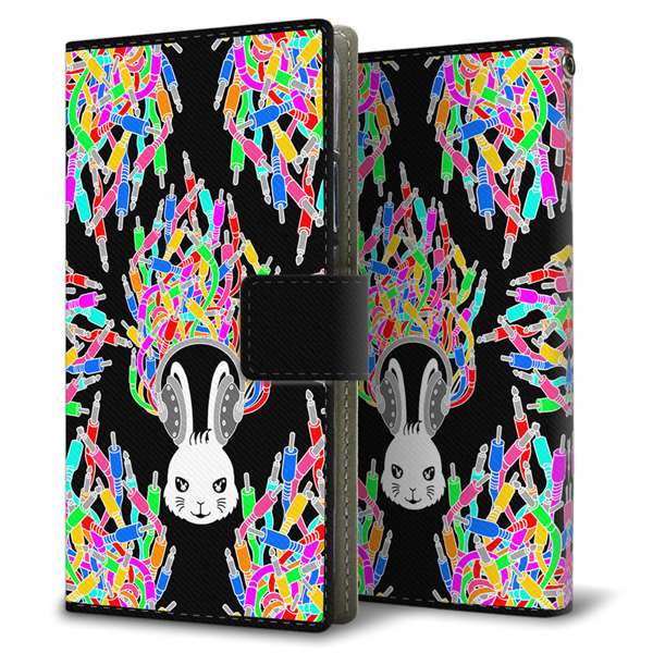 OPPO Reno7 A 高画質仕上げ プリント手帳型ケース ( 薄型スリム )むかいあぐる ケーブルプラグ