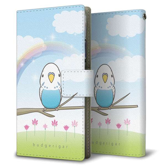 AQUOS wish5 SH-M32 高画質仕上げ プリント手帳型ケース ( 薄型スリム )セキセイインコ