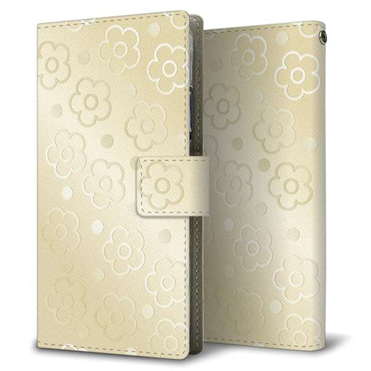 aiwa JA2-SMP0601 高画質仕上げ プリント手帳型ケース ( 薄型スリム )エンボス風デイジーシンプル 耐衝撃