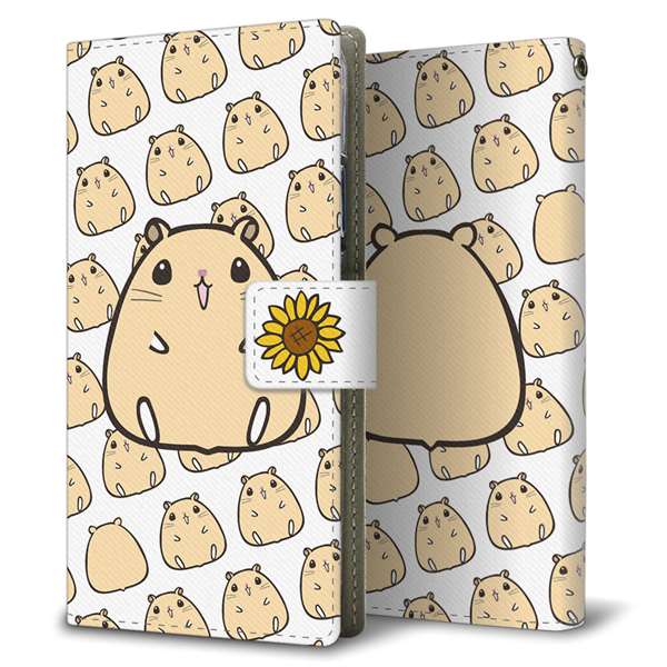 OPPO reno9 A 高画質仕上げ プリント手帳型ケース ( 薄型スリム )ハムスター