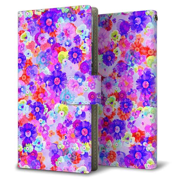 Xperia 5 V XQ-DE44 高画質仕上げ プリント手帳型ケース ( 薄型スリム )リバティプリント
