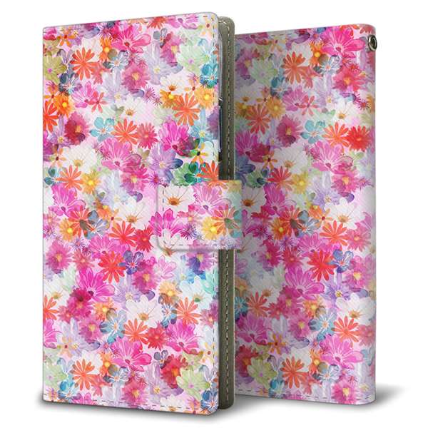 BASIO active2 SHG12 au 高画質仕上げ プリント手帳型ケース ( 薄型スリム )リバティプリント