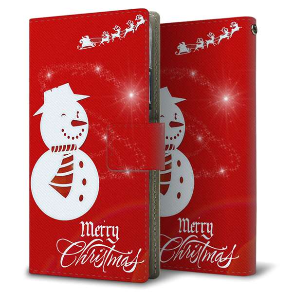 Xiaomi 14T XIG07 au 高画質仕上げ プリント手帳型ケース ( 薄型スリム )クリスマス