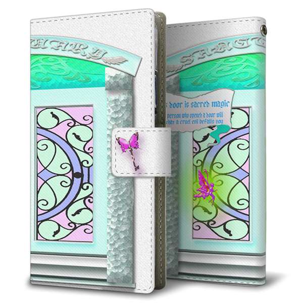 Google Pixel 9a 高画質仕上げ プリント手帳型ケース ( 薄型スリム )魔法のドア