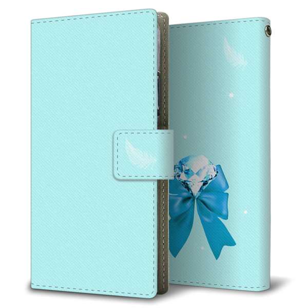 OPPO Reno11 A 高画質仕上げ プリント手帳型ケース ( 薄型スリム )セレブリボン