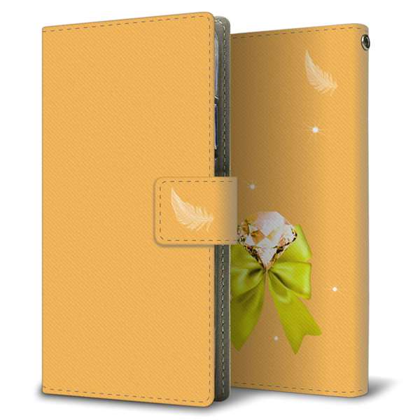Xiaomi 14T XIG07 au 高画質仕上げ プリント手帳型ケース ( 薄型スリム )セレブリボン