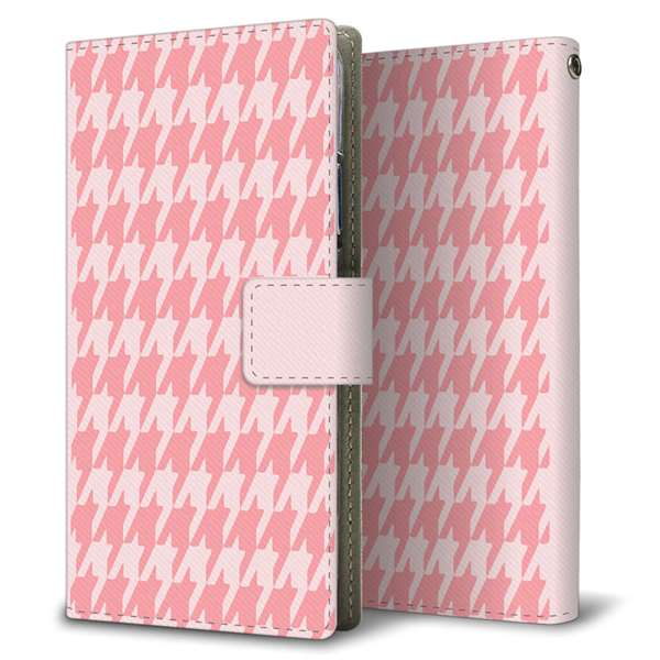 BASIO active2 SHG12 au 高画質仕上げ プリント手帳型ケース ( 薄型スリム )千鳥格子