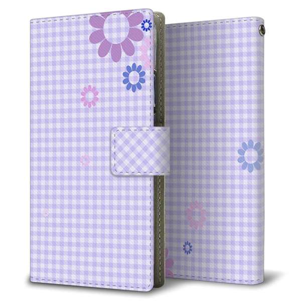 Xiaomi 14T XIG07 au 高画質仕上げ プリント手帳型ケース ( 薄型スリム )フローラルパターン