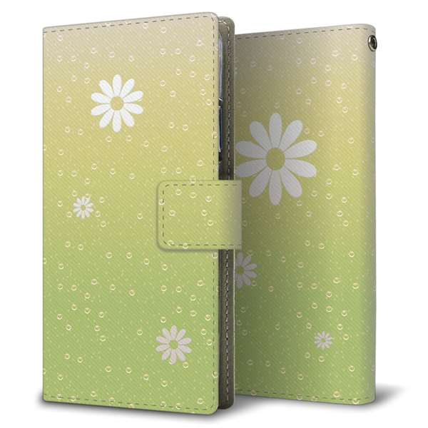 Galaxy A55 5G SCG27 au 高画質仕上げ プリント手帳型ケース ( 薄型スリム )フラワーソーダ