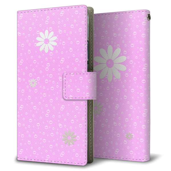 BASIO active2 SHG12 au 高画質仕上げ プリント手帳型ケース ( 薄型スリム )フラワーソーダ