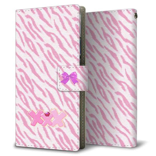 OPPO Reno7 A 高画質仕上げ プリント手帳型ケース ( 薄型スリム )ゼブラ