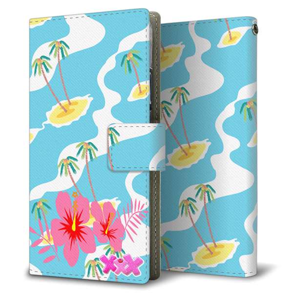 AQUOS wish3 A302SH Y!mobile 高画質仕上げ プリント手帳型ケース(薄型スリム)アロハ
