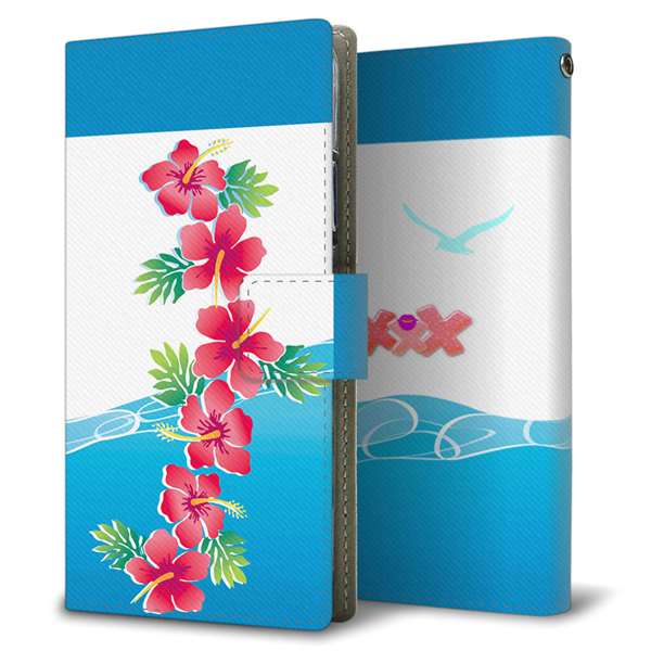 AQUOS R10 A501SH SoftBank 高画質仕上げ プリント手帳型ケース ( 薄型スリム )アロハ