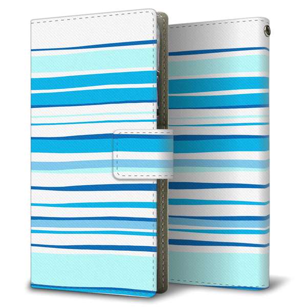 arrows We2 Plus F-51E docomo 高画質仕上げ プリント手帳型ケース ( 薄型スリム )さわやかウェーブ