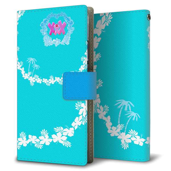 AQUOS wish5 SH-52F docomo 高画質仕上げ プリント手帳型ケース ( 薄型スリム )アロハ