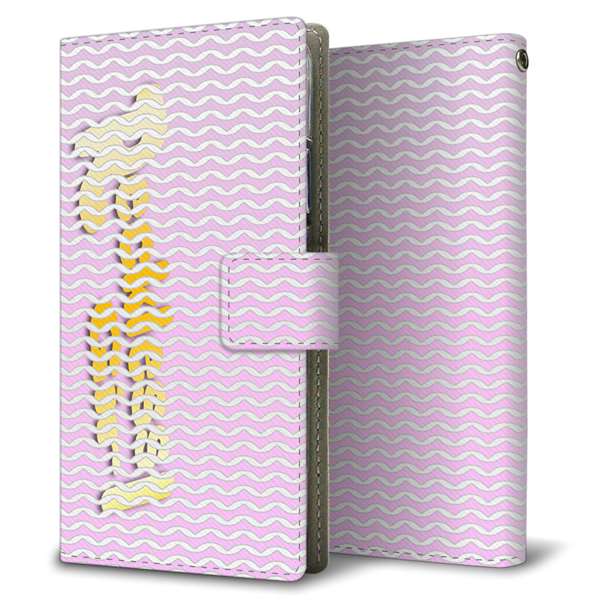 arrows We2 F-52E docomo 高画質仕上げ プリント手帳型ケース ( 薄型スリム )ギザギザボーダー