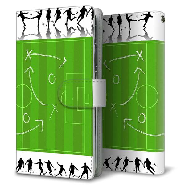 BASIO active2 SHG12 au 高画質仕上げ プリント手帳型ケース ( 通常型 ) 【304 サッカー戦略ボード】