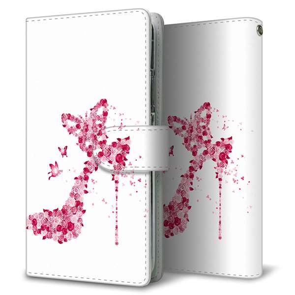 arrows We2 Plus F-51E docomo 高画質仕上げ プリント手帳型ケース ( 通常型 ) 【387 薔薇のハイヒール】