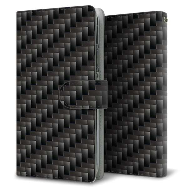 Xiaomi 14T XIG07 au 高画質仕上げ プリント手帳型ケース ( 通常型 ) 【461 カーボン】