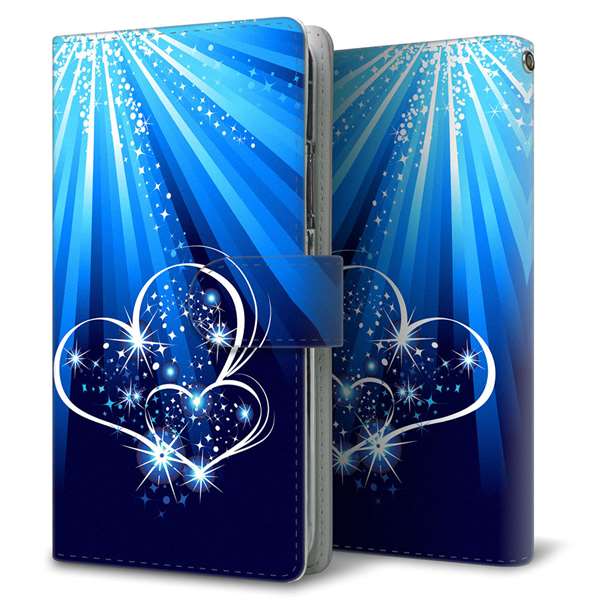 AQUOS wish3 SH-53D docomo 高画質仕上げ プリント手帳型ケース(通常型) 【702 スイミングハート】