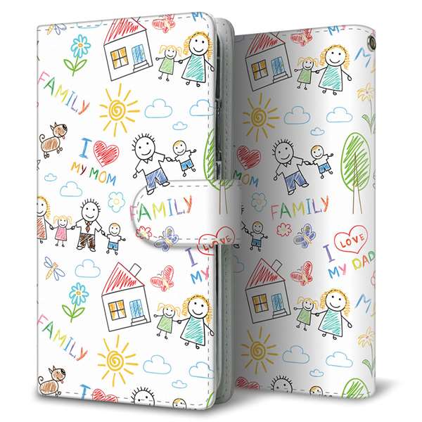 Xiaomi Redmi Note 13 Pro 5G XIG05 au 高画質仕上げ プリント手帳型ケース ( 通常型 ) 【709 ファミリー】