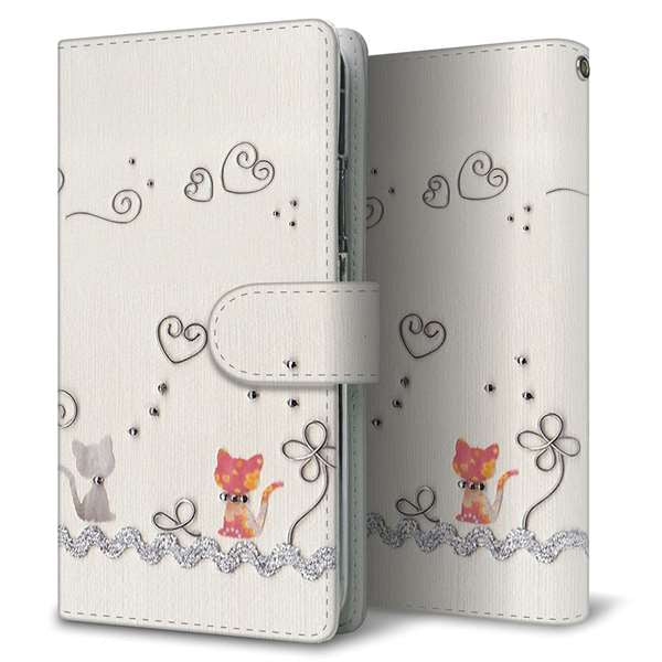 Galaxy S25 SCG31 au 高画質仕上げ プリント手帳型ケース ( 通常型 )クラフト写真ネコ 耐衝撃