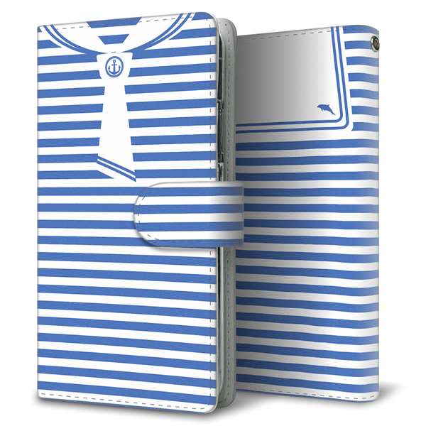Galaxy A25 5G SCG33 au 高画質仕上げ プリント手帳型ケース ( 通常型 ) 【FD816 セーラーボーダー】