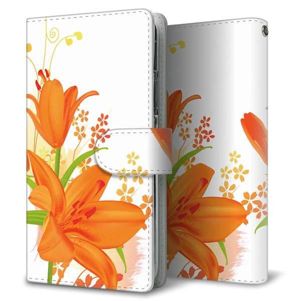 AQUOS wish4 A402SH Y!mobile 高画質仕上げ プリント手帳型ケース ( 通常型 )ユリ