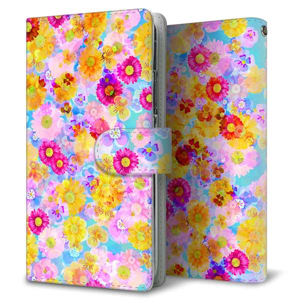 BASIO active2 SHG12 au 高画質仕上げ プリント手帳型ケース ( 通常型 )リバティプリント