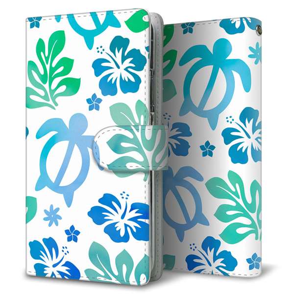 AQUOS wish3 A302SH Y!mobile 高画質仕上げ プリント手帳型ケース(通常型)ハワイアンアロハホヌ