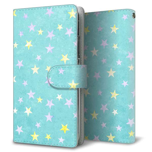 Xiaomi 13T XIG04 au 高画質仕上げ プリント手帳型ケース ( 通常型 )星柄プリント