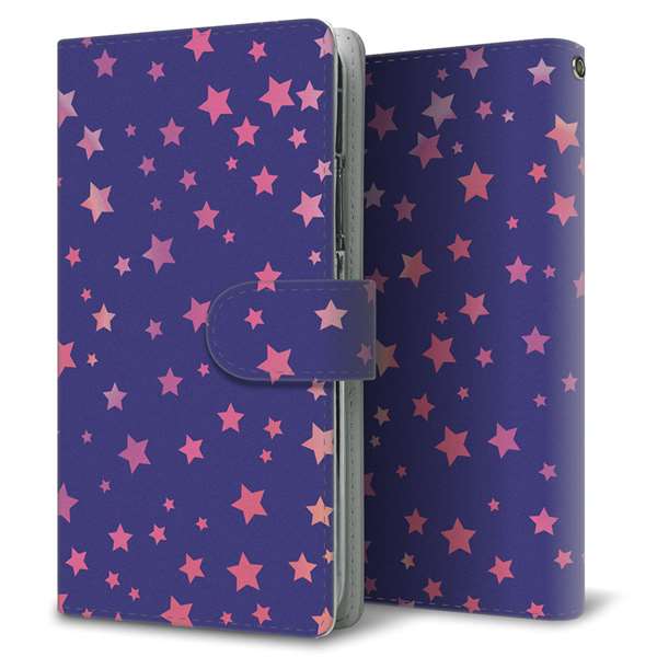Xperia 5 V XQ-DE44 高画質仕上げ プリント手帳型ケース ( 通常型 )星柄プリント