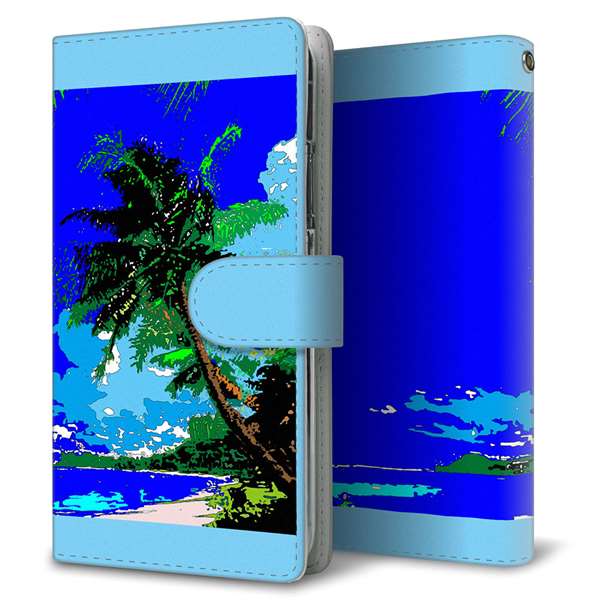 AQUOS wish5 SH-52F docomo 高画質仕上げ プリント手帳型ケース ( 通常型 )トロピカル