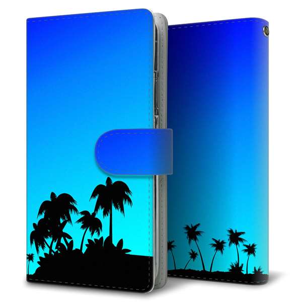 AQUOS R10 SH-51F docomo 高画質仕上げ プリント手帳型ケース ( 通常型 )トロピカル