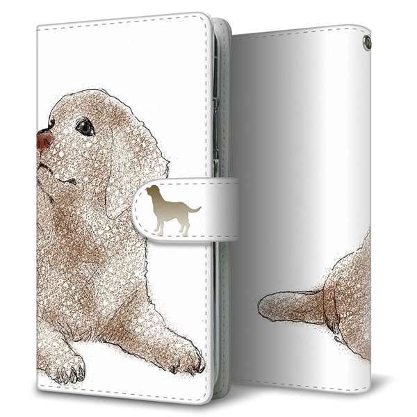 AQUOS sense9 SHG14 au 高画質仕上げ プリント手帳型ケース ( 通常型 )ラブラドールレトリバー