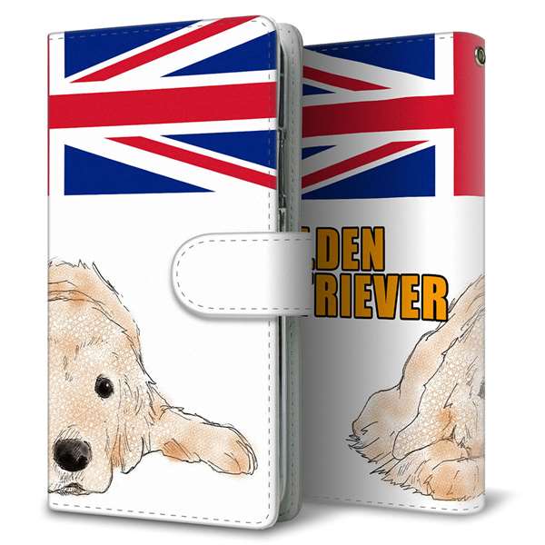 arrows We2 Plus F-51E docomo 高画質仕上げ プリント手帳型ケース ( 通常型 )ゴールデンレトリバー