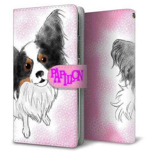 isai V30+ LGV35 au YD867 パピヨン03 通常型 プリント手帳型ケース
