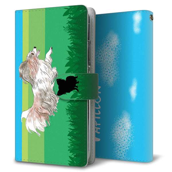AQUOS wish3 A302SH Y!mobile 高画質仕上げ プリント手帳型ケース(通常型)パピヨン