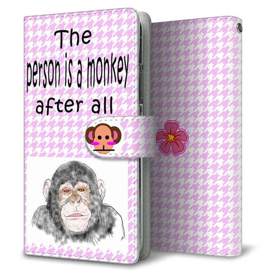 OPPO reno9 A 高画質仕上げ プリント手帳型ケース ( 通常型 )チンパンジー